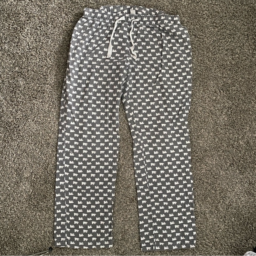 Old Navy Gray and White Polar Bear Pajama Pants